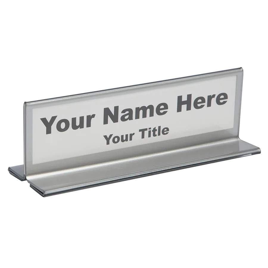 Acrylic Table Nameplate with custom logo branding