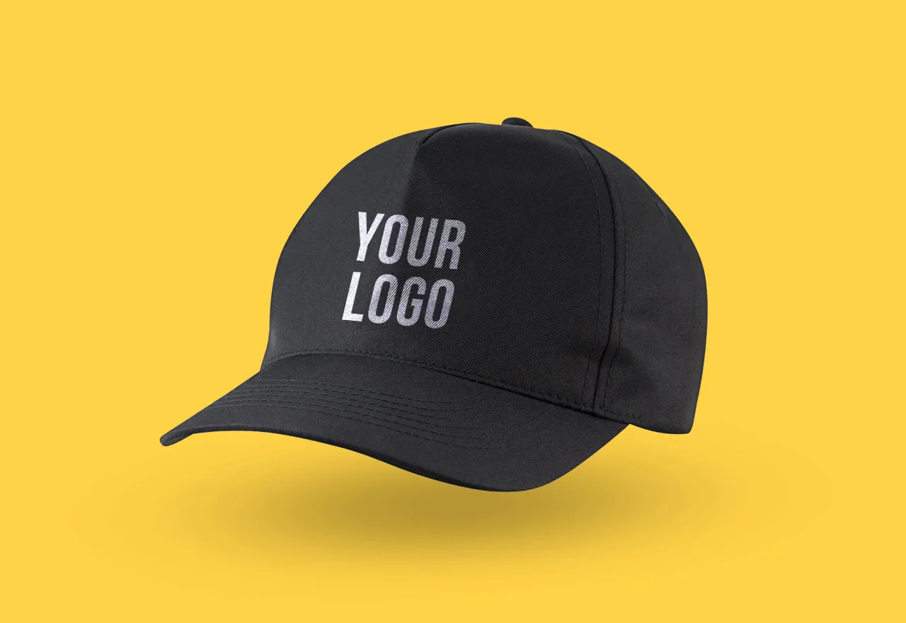 P-Caps with custom logo branding