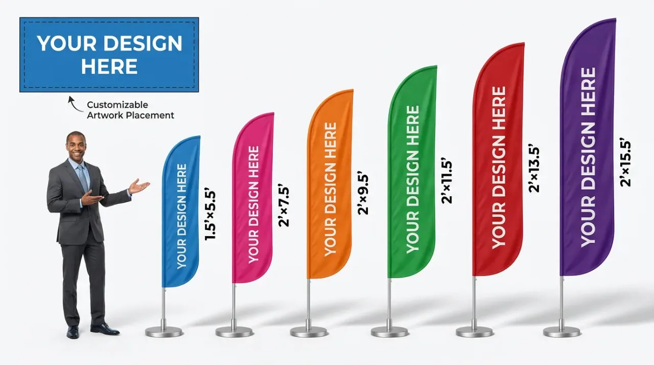Feather Flags with custom logo branding