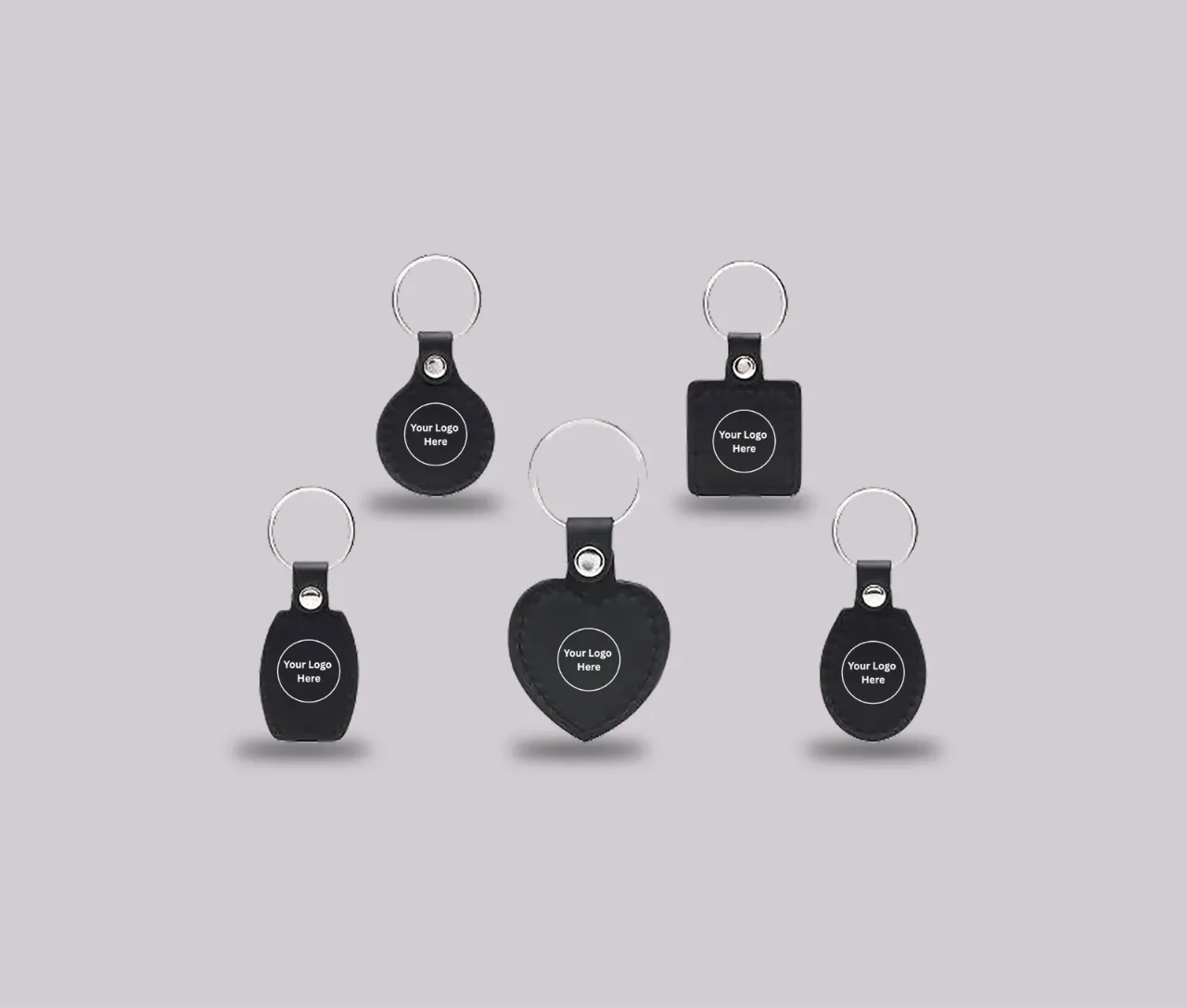 Leather Keychains with custom logo branding