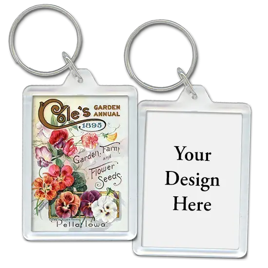 Plastic Keychain with custom logo branding