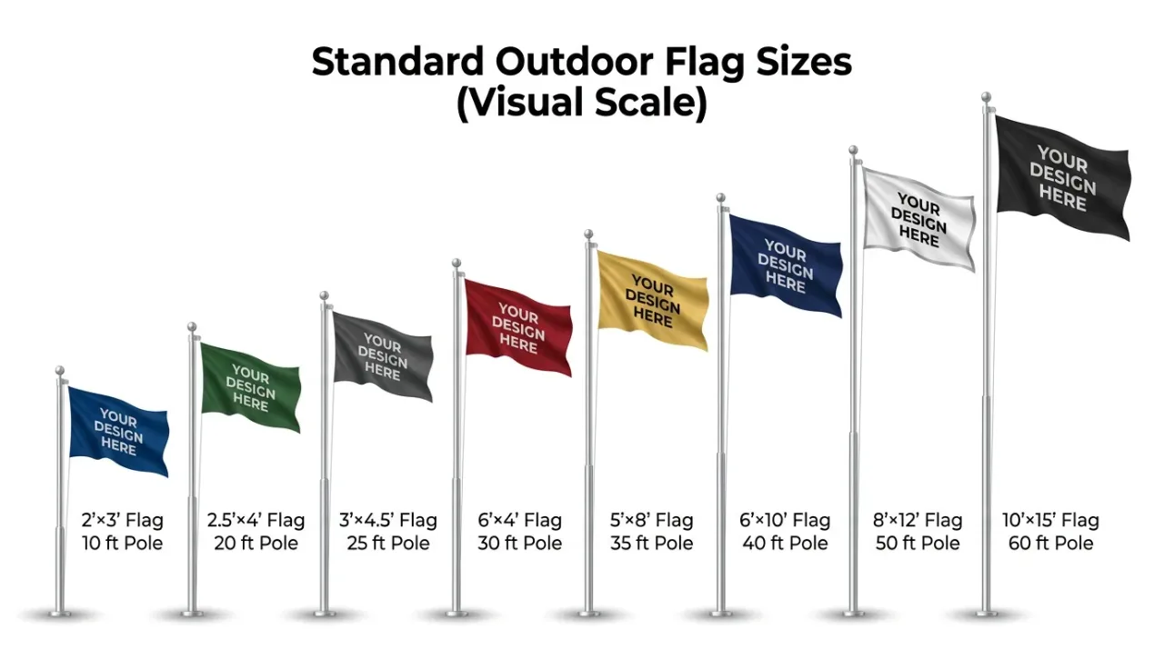 Outdoor Flags with custom logo branding
